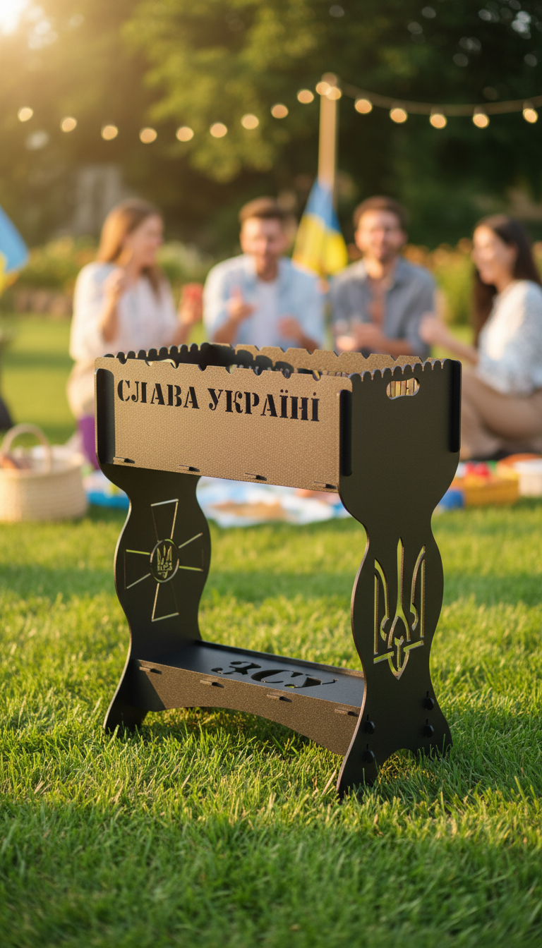 Мангал з написами Слава Україні, ЗСУ та гербом тризуб - Зображення 4